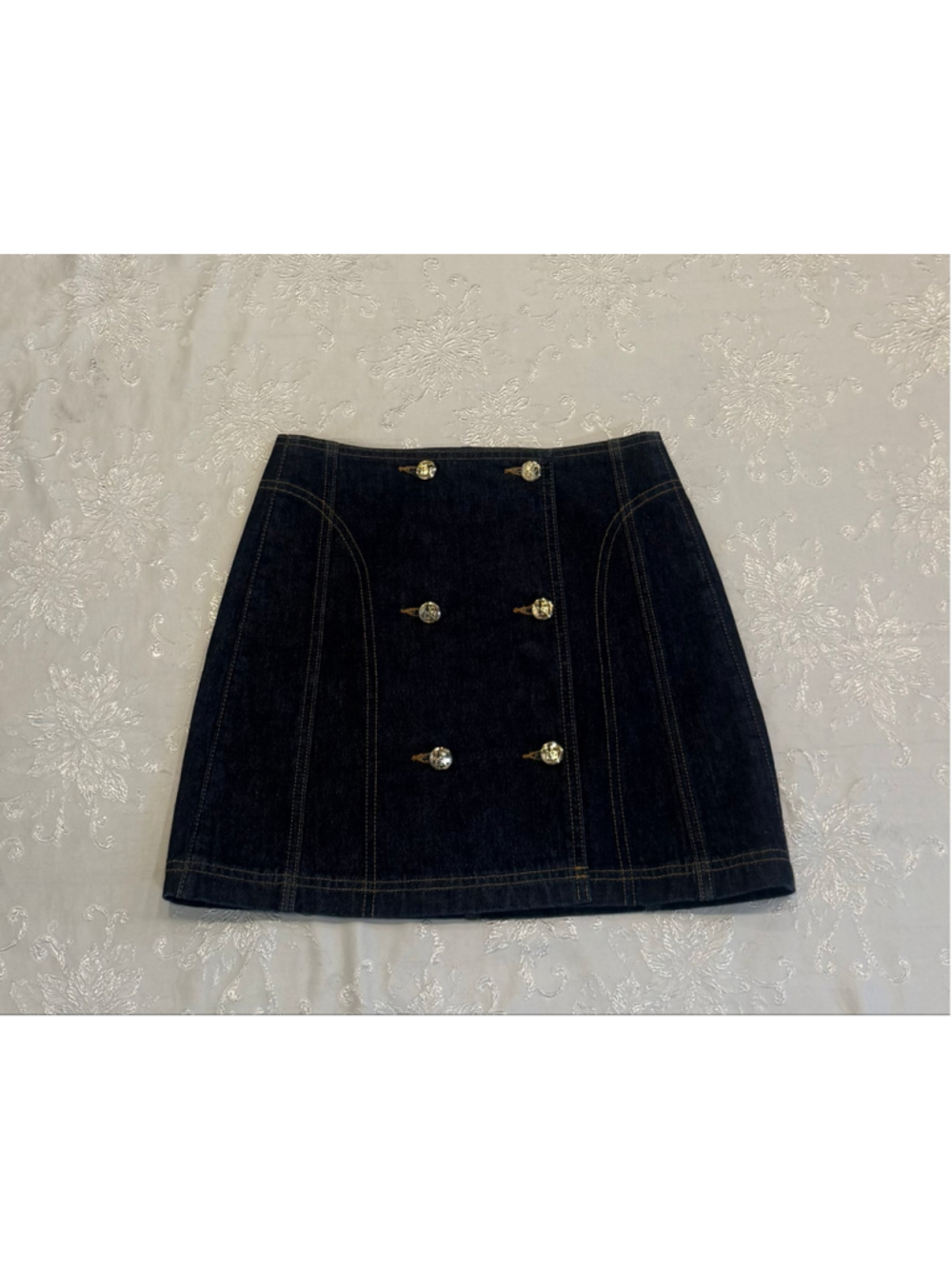 Ulla Johnson Clara Mini Denim Skirt Tigress 2 NWT - Picture 4 of 7